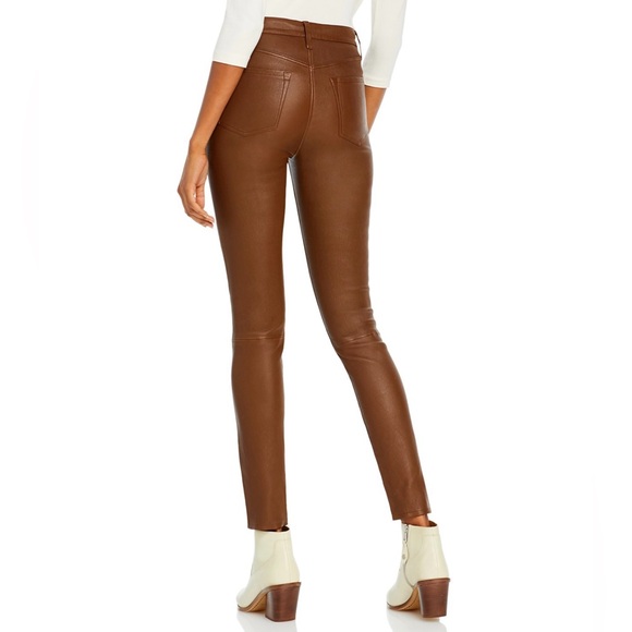 NWT J Brand skinny leather pants in brown size 27 - Picture 2 of 9